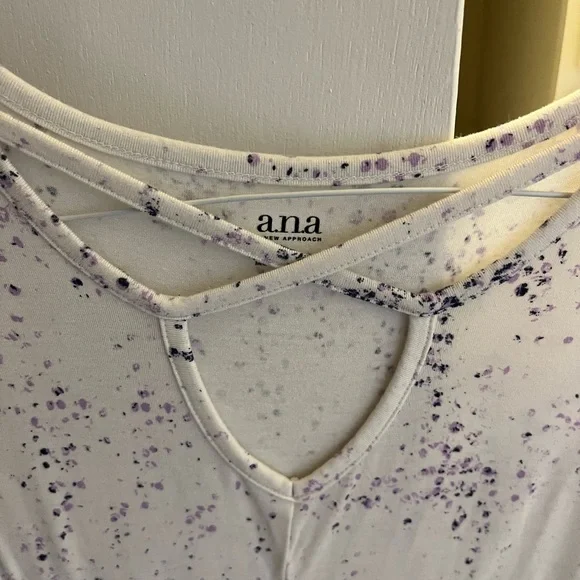 a.n.a White and Purple Women's Top - Picture 2 of 7